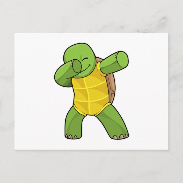 Postal Tortuga en Hip Hop Dance Dab (Anverso)