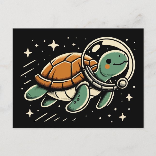 Postal Tortuga Espacial (Anverso)