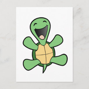 Postal Tortuga feliz