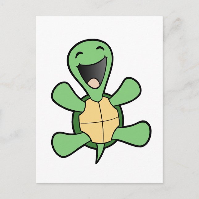 Postal Tortuga feliz (Anverso)
