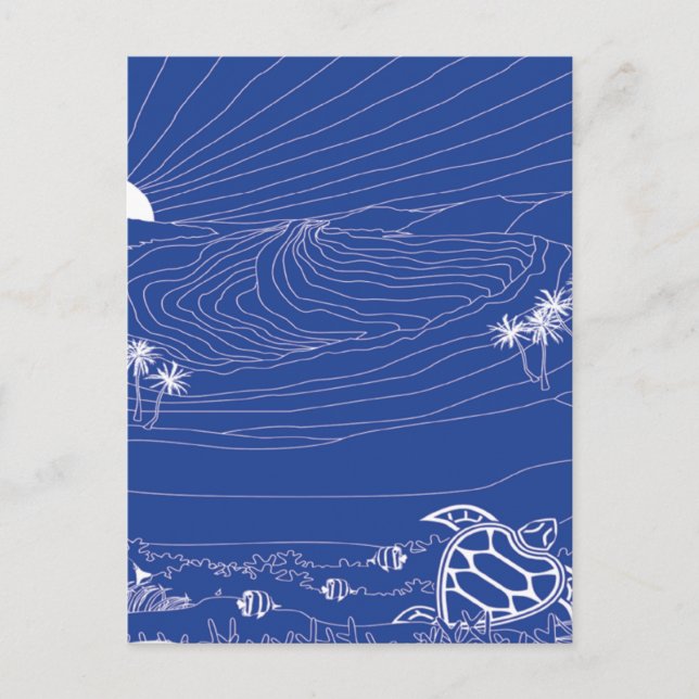 Postal Tortuga Hawaii - Honu (Anverso)