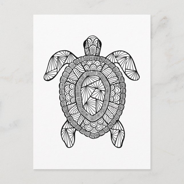 Postal Tortuga inspirada (Anverso)