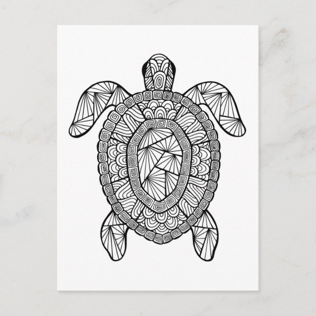 Postal Tortuga inspirada (Anverso)
