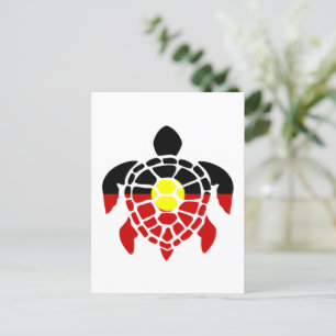 Postal Tortuga marina aborigen australiana