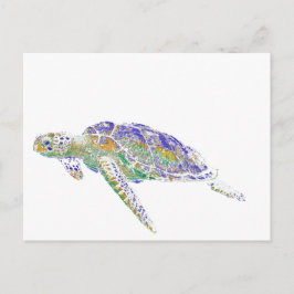 Postal Tortuga marina de baño Arte moderno