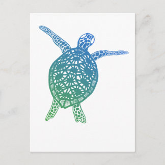 Postal Tortuga marina protege el planeta azul verde
