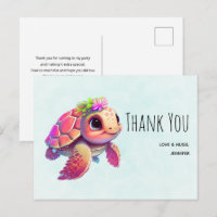 Tortuga Marina Rosa Divertida y Linda Gracias