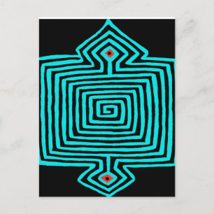 Postal Tortuga Mola de Panamá - Negro azul