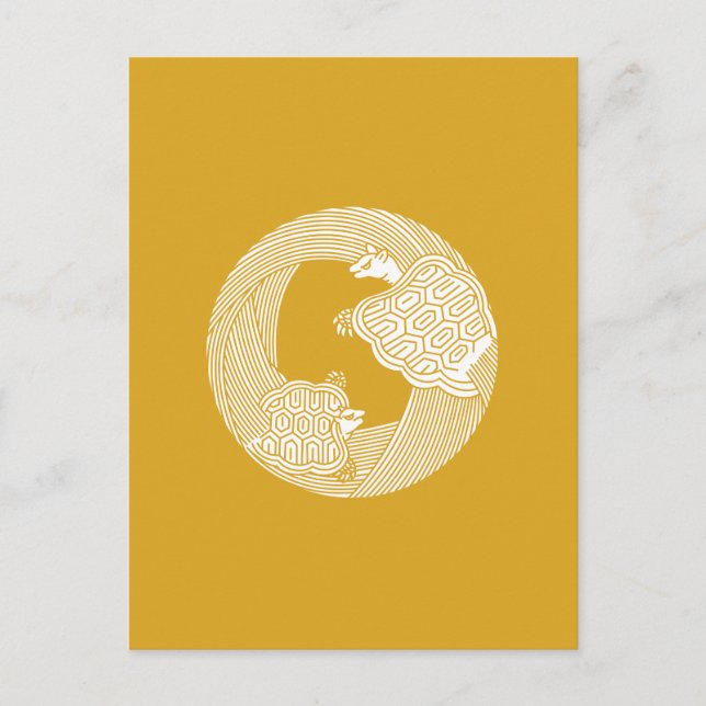 Postal Tortuga padre e hijo (Anverso)