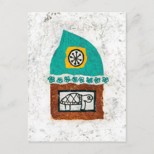 Postal Tortuga Picando Para Una Postcarta De Lucha