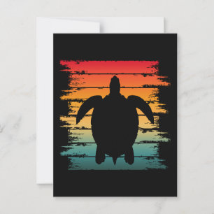 POSTAL TORTUGA REPTIL CRIATURA MARINA ANTIGUA