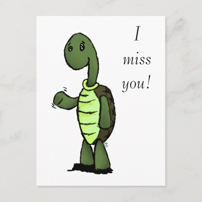 Postal ¡Tortuga, te extraño! (Anverso)