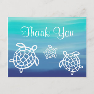 Postal Tortugas de honor en el Océano de la playa