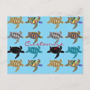 Postal Tortugas de mar de varios colores Thunder_Cove