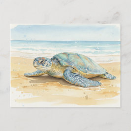 Postal Tortugas marinas de Kauai descansando en la playa