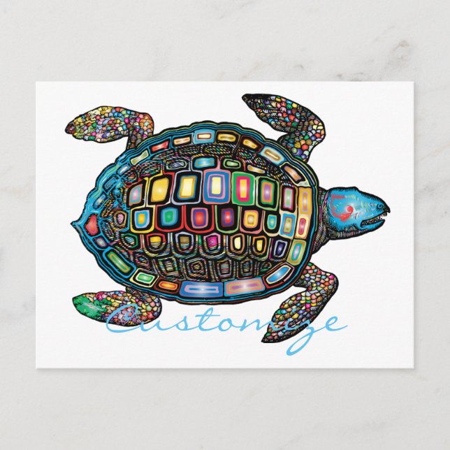 Postal Tortugas marinas Thunder_Cove (Anverso)
