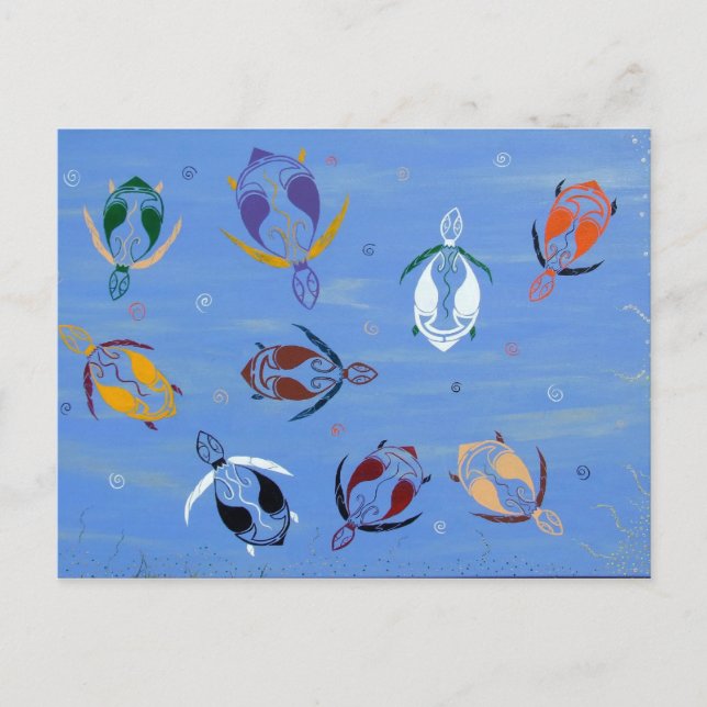 Postal Tortugas nidificantes (Anverso)