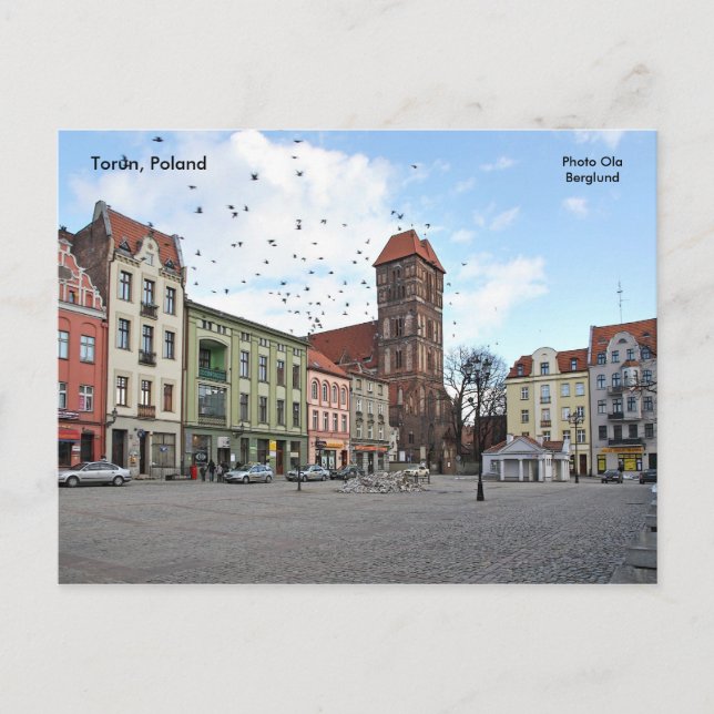 Postal Torun, Polonia, foto de Ola Berglund (Anverso)
