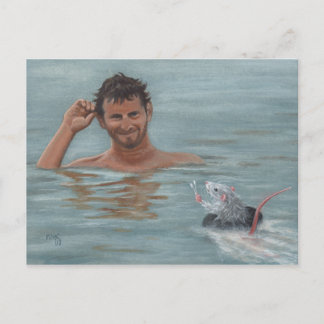Postal Torunda de algodón para natación para hombre y rat