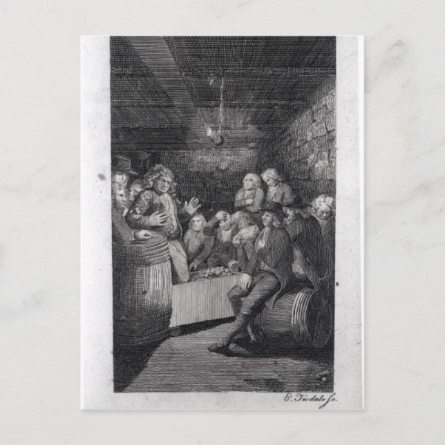 Postal Tory Pandemonium, de John Trumbull (Anverso)