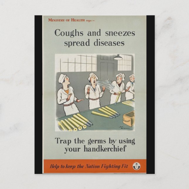 Postal Tos y estornudos propagan enfermedades (Anverso)