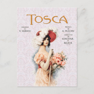 Postal Tosca Opera Vintage - Puccini Opera Poster Design