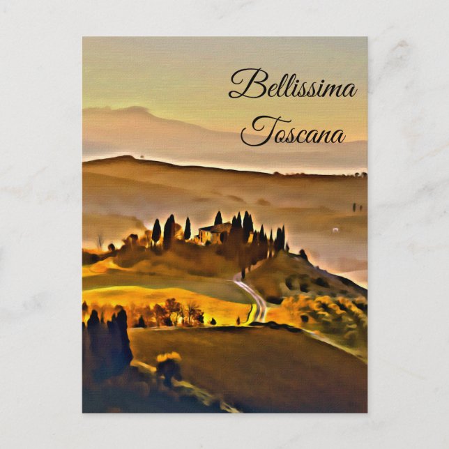 Postal *~* Toscana - Bellissima lengua italiana Toscana (Anverso)