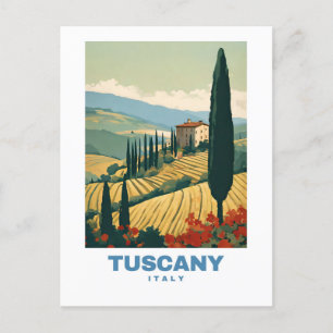 Postal Toscana Italia Exótica Retro de Viajes