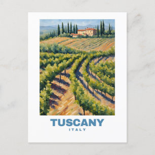Postal Toscana Italia Exótica Viaje Arte de época