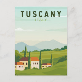 Postal Toscana Italia Viaje Arte de época