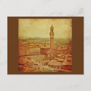 Postal Toscana vintage, Siena medieval