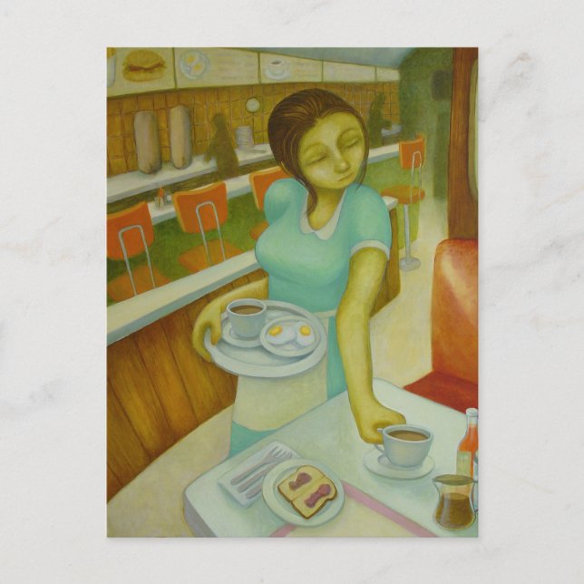 Postal Tosta de huevos de Diner y gelatina (Anverso)