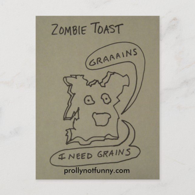 Postal Tosta zombie (Anverso)