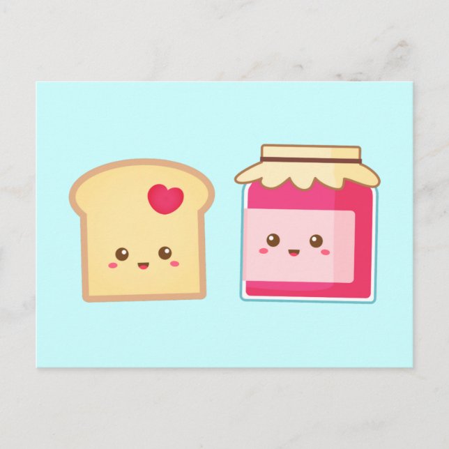 Postal Tostada Adorable y Mermelada de Fresa, Difunde el  (Anverso)