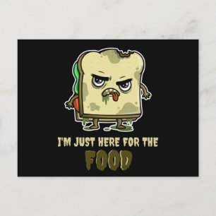 Postal Tostada De Sandwich De Zombie Divertido Halloween