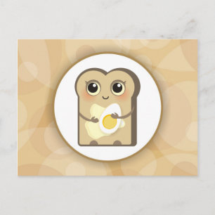 Postal Tostada Pequeña Cuta - Mantequilla y Huevo