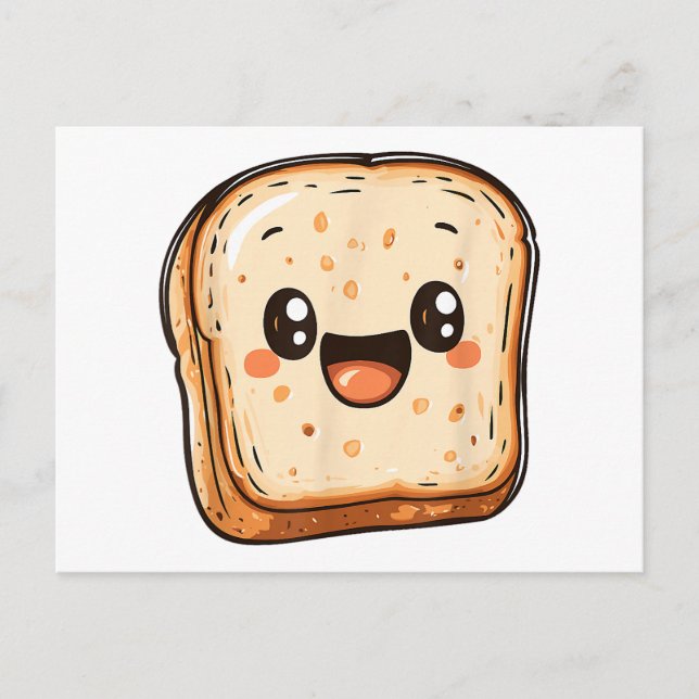 Postal Tostada sonriente del Personalizado de la sección  (Anverso)