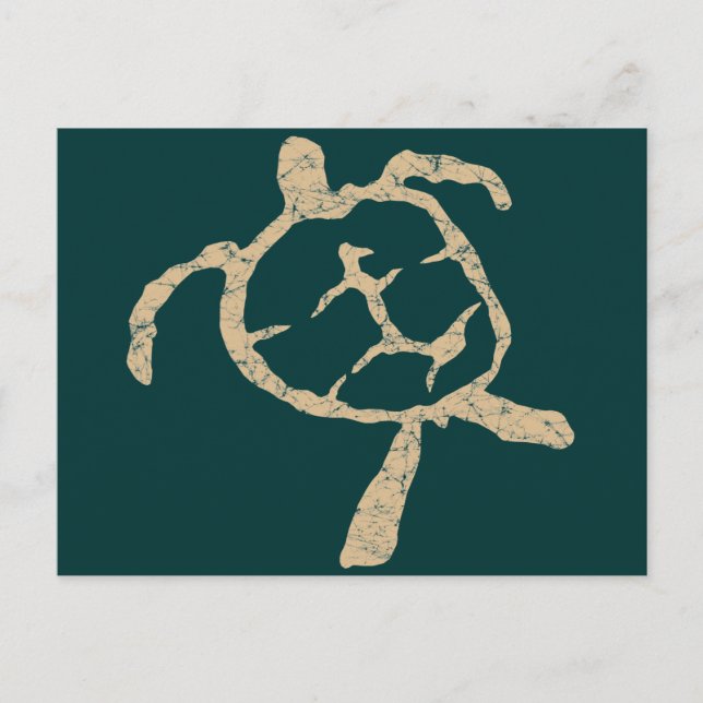 Postal tostado de tortuga (Anverso)