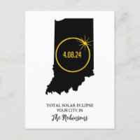 Total Solar Eclipse 2024 Custom Name, City Indiana