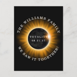 Postal Totalidad familiar Eclipse solar personalizado