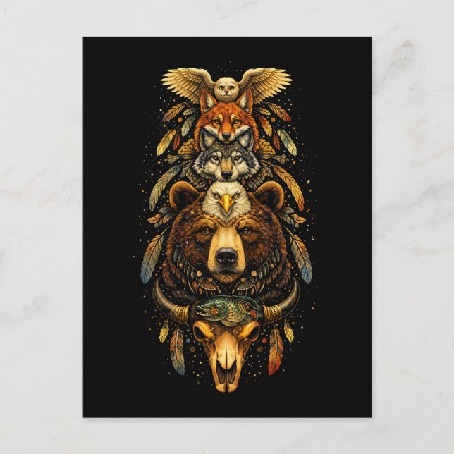 Postal Totem Ascendant (Anverso)