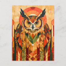 Tótem de búho: espíritu urbano Art Deco