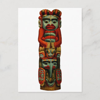 Postal Tótem nativo americano tribal indio tótem polo esp