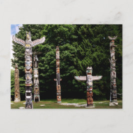 Postal Tótem nativo americano, Vancouver, británico