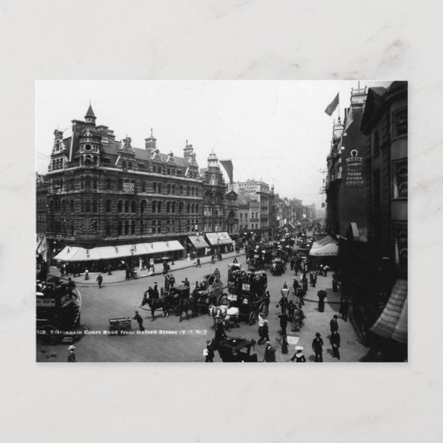 Postal Tottenham Court Road desde Oxford Street, (Anverso)