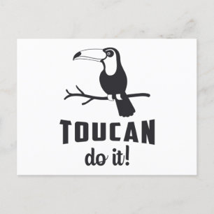 Postal Toucan Do It Bird Watcher Waters Viendo A Los Dive