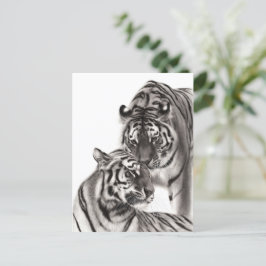 Postal Touch - Pintura de tigre original a mano