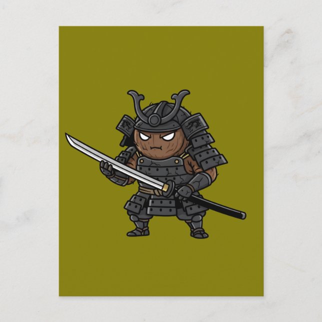 Postal Tough Coconut Samurai Guardian Katana Illustration (Anverso)
