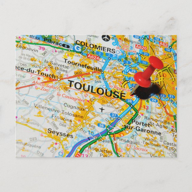 Postal Toulouse, Francia (Anverso)