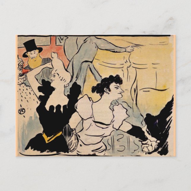 Postal Toulouse-Lautrec, Au Bal (Anverso)